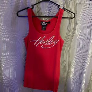 Harley Davidson red medium tank top